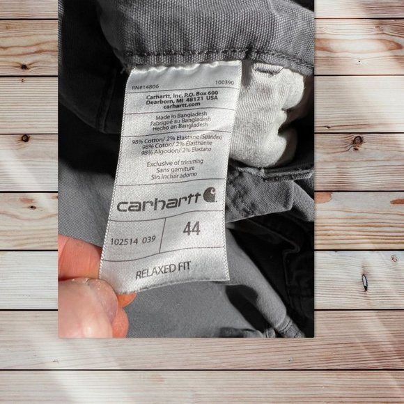 Carhartt Gray Carpenter Shorts Waist 44 - Picture 7 of 8